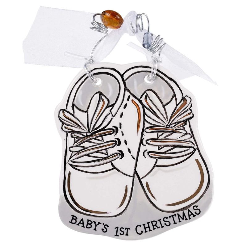 1st Christmas Baby Shoes Ornament